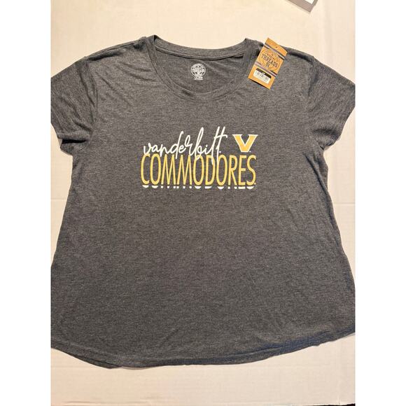 NWT Vanderbilt Commodores Women's X-Large T-Shirt, Soft Gray - Picture 1 of 4